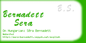 bernadett sera business card